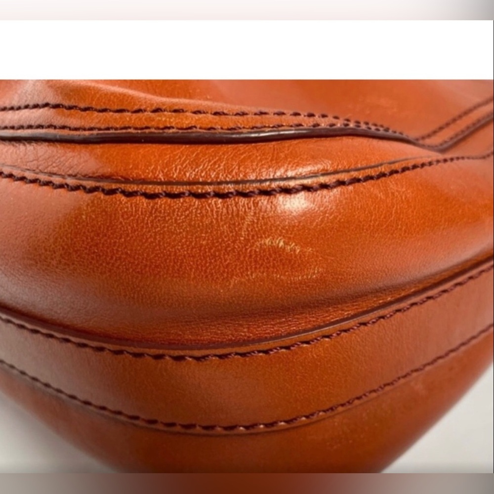 Hype Cognac Leather Shoulder Baguette - Picture 8 of 10